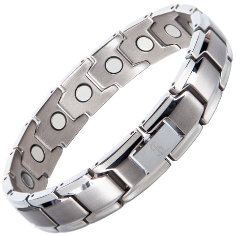 Elegant Titanium Magnetic Therapy Bracelet (Silver)