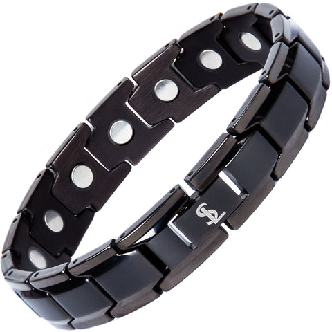 Elegant Titanium Magnetic Therapy Bracelet (Black)