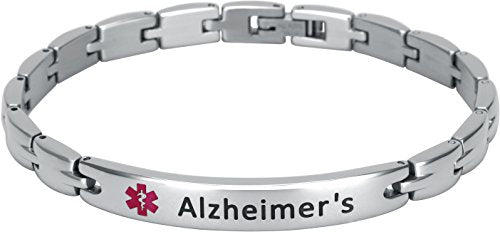 Elegant Surgical Grade Steel Medical Alert ID Bracelet - Women's / Alzheimer's - Smarter LifeStyle Shop