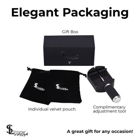 Smarter LifeStyle Elegant Couples His and Hers Distance Bracelets, Surgical Grade Steel (Matching Set, His & Hers)