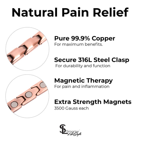 Elegant Women's Pure Copper Magnetic Therapy Bracelet