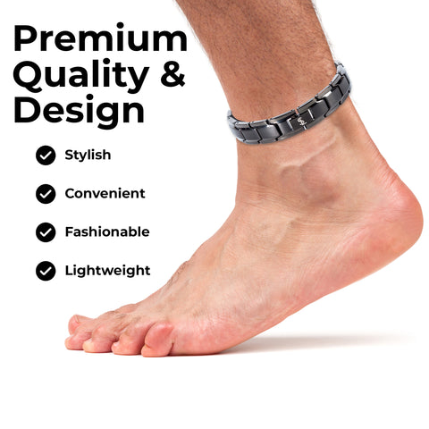 Elegant Titanium Magnetic Therapy Anklet For Men and Women