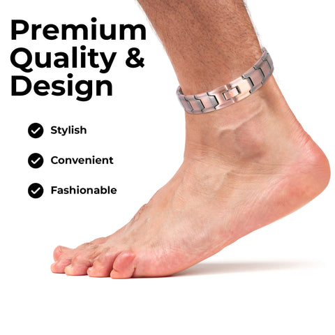 Elegant Men's Pure Copper Magnetic Therapy Anklet/Large Bracelet