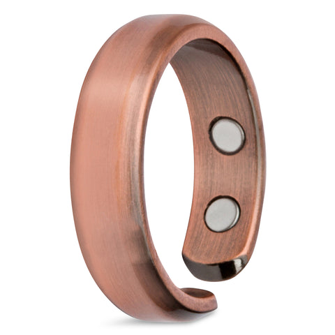 Elegant Pure Copper Magnetic Therapy Ring - 2-Pack (Size 10)