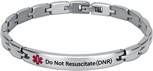 Elegant Surgical Grade Steel Medical Alert ID Bracelet - Women's / Do Not Resuscitate (Dnr) - Smarter LifeStyle Shop
