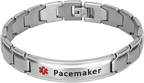 Elegant Surgical Grade Steel Medical Alert ID Bracelet - Men's / Pacemaker - Smarter LifeStyle Shop