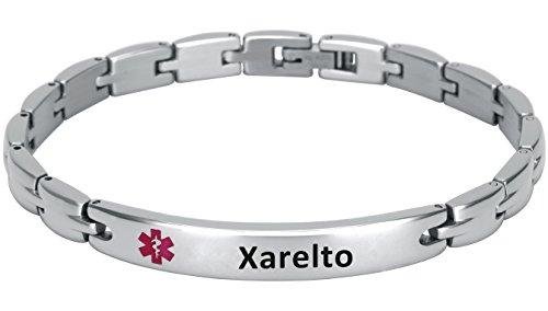 Elegant Surgical Grade Steel Medical Alert ID Bracelet For Men and Women (Women's, Xarelto) - Smarter LifeStyle Shop